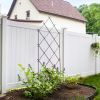 Outdoor 7-FT. Tall Wrought Iron Lattice Garden Trellis