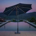 Sunvilla 10' Round Solar LED Market Umbrella
