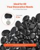 Natural River Rocks 1-2 in 15 lbs Decorative Smooth Black Garden Pebble Stones