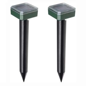 2/4pcs Square Solar Outdoor Pest Repellent With 5; 000 Feet Range; Solar Powered Animal Control; Rodent Repellent And Deterrent For Mole; Vole; G (Quantity: 2pcs)