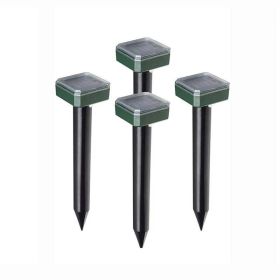 2/4pcs Square Solar Outdoor Pest Repellent With 5; 000 Feet Range; Solar Powered Animal Control; Rodent Repellent And Deterrent For Mole; Vole; G (Quantity: 4pcs)