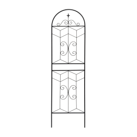 4 Pack Metal Garden Trellis 71" x 19.7" Rustproof Trellis for Climbing Plants Outdoor Flower Support Black (Color: as Pic)