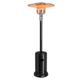 Garden Propane Standing LP Gas Steel Accessories Heater (Color: BLACK)