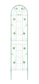 2 Pack Metal Garden Trellis 86.7" x 19.7" Rustproof Trellis for Climbing Plants Outdoor Flower Support Green (Color: as Pic)